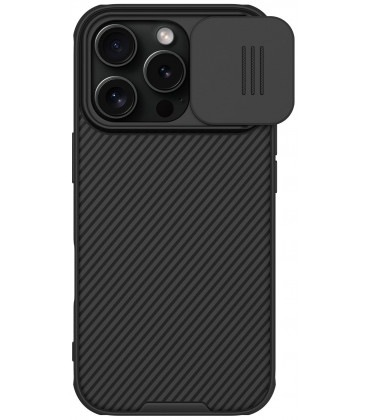 Juodas dėklas Apple iPhone 16 Pro telefonui "Nillkin CamShield Pro Hard"
