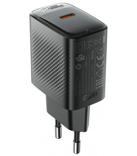 Juodas 1xUSB-C 25W GaN PD SFC pakrovėjas "Acefast A104"