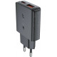 Juodas 1xUSB-C + 1xUSB-A 30W GaN PD pakrovėjas "Acefast A69 Ultra Slim"