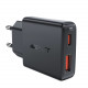 Juodas 1xUSB-C + 1xUSB-A 30W GaN PD pakrovėjas "Acefast A69 Ultra Slim"