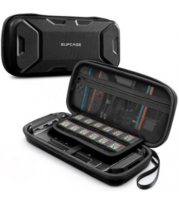 Juodas dėklas Nintendo Switch 2 žaidimų kompiuteriui "Supcase Carrying Plus"