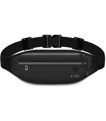 Juodas universalus dėklas ant juosmens "Tech-Protect M7 Universal Sport Waist Bag"