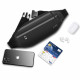 Juodas universalus dėklas ant juosmens "Tech-Protect M7 Universal Sport Waist Bag"