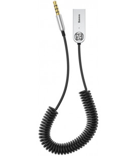 Juodas USB Audio Bluetooth 5.0 Aux adapteris "Baseus BA01"