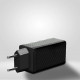 Juodas (65W / PD / QC 3.0 / GaN) 1xUAB-A + 1xUSB-C pakrovėjas "Wozinsky WWCG01"