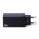 Juodas (65W / PD / QC 3.0 / GaN) 1xUAB-A + 1xUSB-C pakrovėjas "Wozinsky WWCG01"