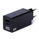 Juodas (65W / PD / QC 3.0 / GaN) 1xUAB-A + 1xUSB-C pakrovėjas "Wozinsky WWCG01"