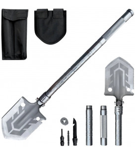 Daugiafunkcinis sulankstomas keliautojo kastuvas "Survival shovel 10-in-1"