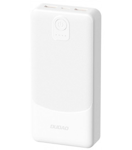 Balta išorinė baterija - 2.4A 20000mAh 2xUSB-A PowerBank "Dudao K10Pro"