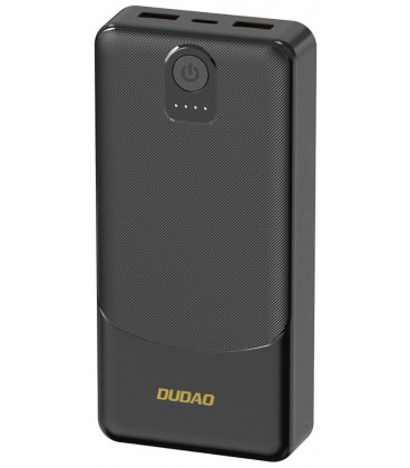 Juoda išorinė baterija - 2.4A 20000mAh 2xUSB-A PowerBank "Dudao K10Pro"