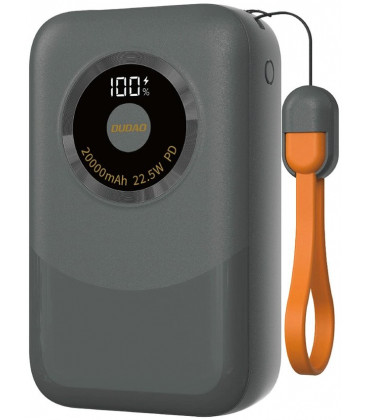 Pilka išorinė baterija - 20000mAh (PD PPS 22.5W) PowerBank "Dudao K21Pro"