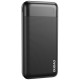 Juoda išorinė baterija - 2A 10000mAh 2xUSB-A PowerBank "Dudao K18-1W"