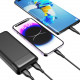 Juoda išorinė baterija - 2A 10000mAh 2xUSB-A PowerBank "Dudao K18-1W"