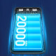 Juoda išorinė baterija - 2A 20000mAh 2xUSB-A PowerBank "Dudao K18 Pro"