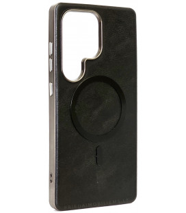 Juodas dėklas Samsung Galaxy S25 Ultra telefonui "Gentleman Mag Cover"