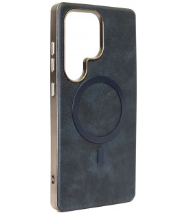 Mėlynas dėklas Samsung Galaxy S25 Ultra telefonui "Gentleman Mag Cover"