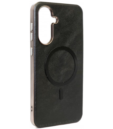 Juodas dėklas Samsung Galaxy A56 5G telefonui "Gentleman Mag Cover"