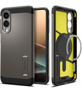 Pilkas (Gunmetal) dėklas Samsung Galaxy S25 Edge telefonui "Spigen Tough Armor MAG Magsafe"