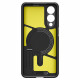 Juodas dėklas Samsung Galaxy S25 Edge telefonui "Spigen Tough Armor MAG Magsafe"