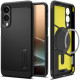 Juodas dėklas Samsung Galaxy S25 Edge telefonui "Spigen Tough Armor MAG Magsafe"