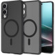 Matinis juodas dėklas Samsung Galaxy S25 Edge telefonui "Spigen Ultra Hybrid MAG Magsafe"