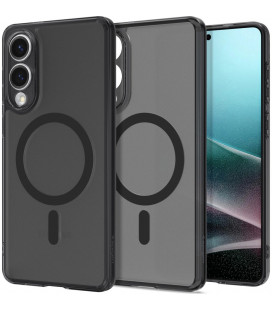Matinis juodas dėklas Samsung Galaxy S25 Edge telefonui "Spigen Ultra Hybrid MAG Magsafe"