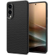 Matinis juodas dėklas Samsung Galaxy S25 Edge telefonui "Spigen Liquid Air"
