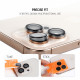 Juoda kameros apsauga Apple iPhone 15 Pro / 15 Pro Max telefonui "Tel Protect Titanium Lens 99% AR"