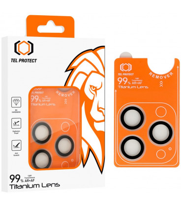 Kameros apsauga Apple iPhone 15 Pro / 15 Pro Max telefonui "Tel Protect Titanium Lens 99% AR"