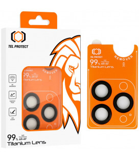 Juoda kameros apsauga Apple iPhone 14 Pro / 14 Pro Max telefonui "Tel Protect Titanium Lens 99% AR"