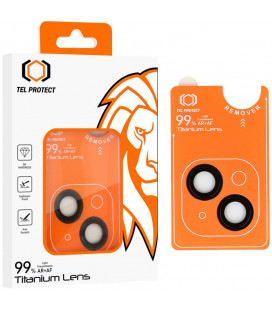 Juoda kameros apsauga Apple iPhone 14 / 14 Plus / 16E telefonui "Tel Protect Titanium Lens 99% AR"