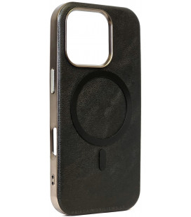 Juodas dėklas Apple iPhone 16 Pro telefonui "Gentleman Mag Cover"