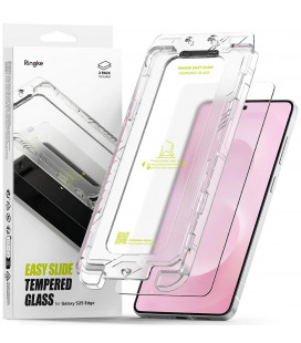 Apsauginis grūdintas stiklas Samsung Galaxy S25 Edge telefonui "Ringke Easy Slide 2-Pack"