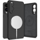 Juodas dėklas Samsung Galaxy S25 Edge telefonui "Tech-Protect Liquid Silicone Magsafe"