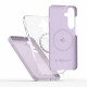 Purpurinis dėklas Samsung Galaxy S25 Edge telefonui "Tech-Protect Liquid Silicone Magsafe"