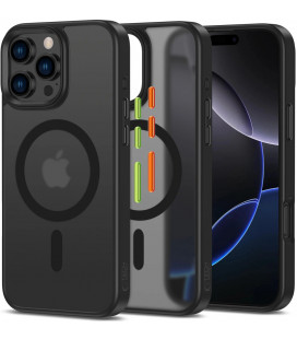 Matinis juodas dėklas Apple iPhone 16 Pro Max telefonui "Tech-Protect Magmat XT 3-Set Magsafe"