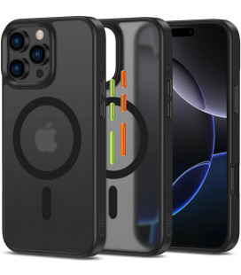 Matinis juodas dėklas Apple iPhone 16 Pro telefonui "Tech-Protect Magmat XT 3-Set Magsafe"