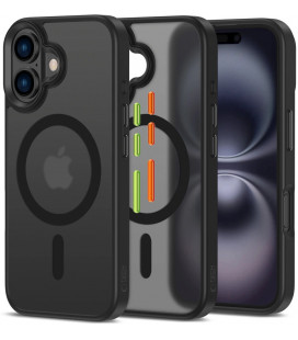 Matinis juodas dėklas Apple iPhone 16 telefonui "Tech-Protect Magmat XT 3-Set Magsafe"