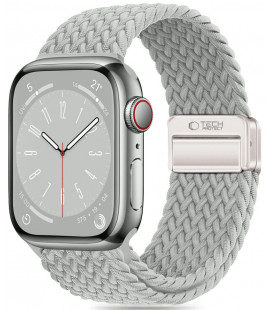 Pilka apyrankė Apple Watch 6 / 7 / 8 / 9 / 10 / SE / Ultra 1 / 2 ( 44 / 45 / 46 / 49 mm) laikrodžiui "Tech-Protect Nylonmag"