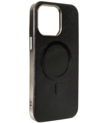 Juodas dėklas Apple iPhone 14 Pro Max telefonui "Gentleman Mag Cover"