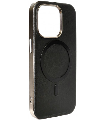 Juodas dėklas Apple iPhone 14 Pro telefonui "Gentleman Mag Cover"