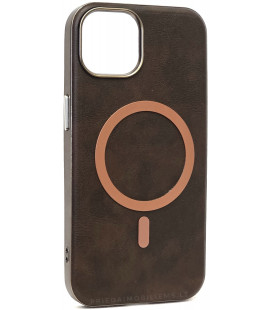 Rudas dėklas Apple iPhone 14 telefonui "Gentleman Mag Cover"