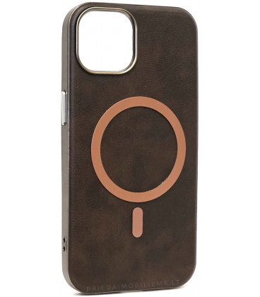 Rudas dėklas Apple iPhone 14 telefonui "Gentleman Mag Cover"