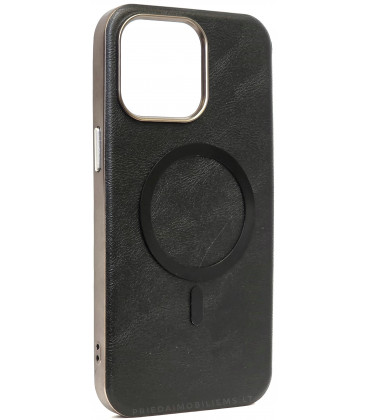 Juodas dėklas Apple iPhone 15 Pro Max telefonui "Gentleman Mag Cover"