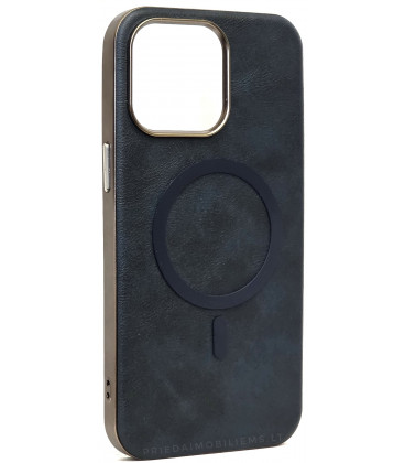 Mėlynas dėklas Apple iPhone 15 Pro Max telefonui "Gentleman Mag Cover"