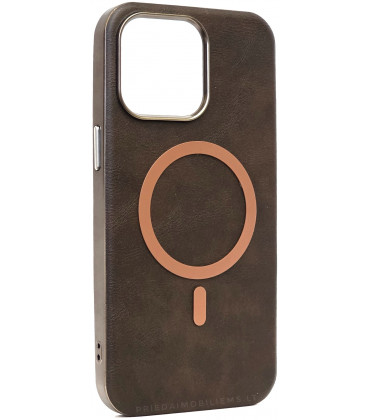 Rudas dėklas Apple iPhone 15 Pro Max telefonui "Gentleman Mag Cover"