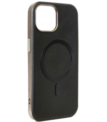 Juodas dėklas Apple iPhone 15 telefonui "Gentleman Mag Cover"