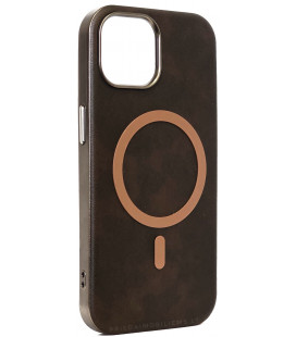 Rudas dėklas Apple iPhone 15 telefonui "Gentleman Mag Cover"