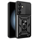 Juodas dėklas Samsung Galaxy S24 FE telefonui "Slide Camera Armor"