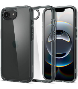 Pilkas / skaidrus dėklas Apple iPhone 16E telefonui "Spigen Ultra Hybrid"